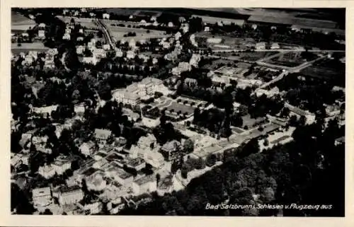 Ak Szczawno Zdrój Bad Salzbrunn Niederschlesien, Fliegeraufnahme