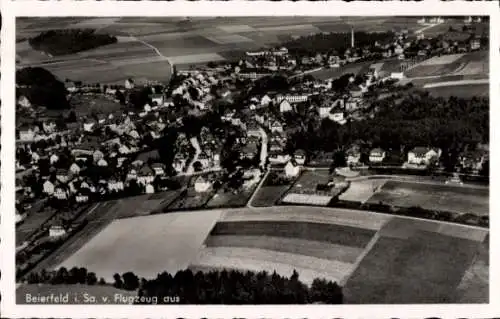 Ak Beierfeld im Erzgebirge Sachsen, Fliegeraufnahme