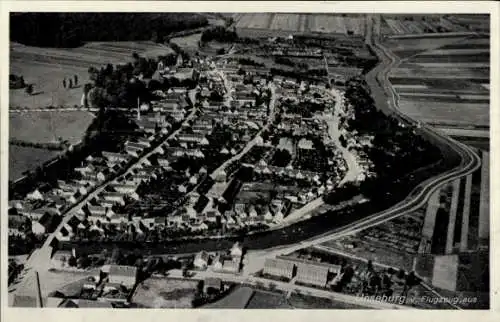 Ak Unseburg an der Bode Salzlandkreis, Fliegeraufnahme