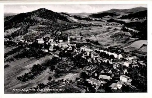 Ak Schönberg in Niederbayern, Fliegeraufnahme