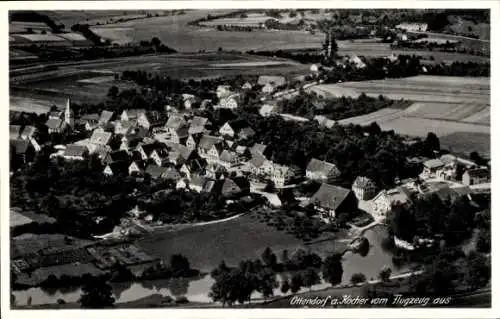 Ak Ottendorf Gaildorf am Kocher, Fliegeraufnahme