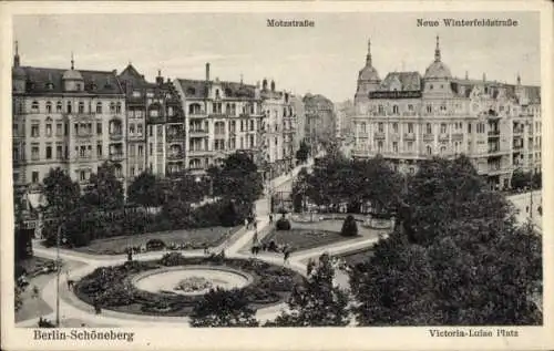 Ak Berlin Schöneberg, Motzstraße, Neue Winterfeldstraße, Victoria-Luise Platz