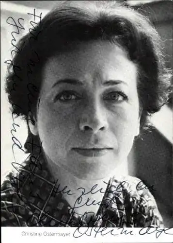 Ak Schauspielerin Christine Ostermayer, Portrait, Autogramm