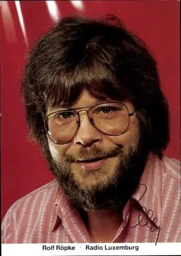 Ak Moderator Rolf Röpke, Portrait, Radio Luxemburg, Autogramm