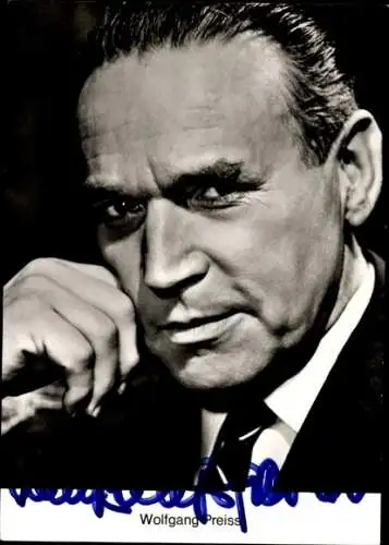 Ak Schauspieler Wolfgang Preiss, Portrait, Autogramm