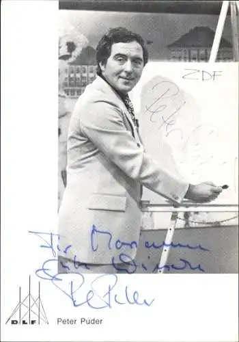 Ak Schauspieler Peter Puder, Portrait, DLF, Autogramm