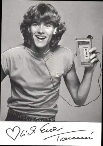 Ak Schauspieler Thomas Ohrner, Portrait, Werbung Neckermann Walkman, Autogramm