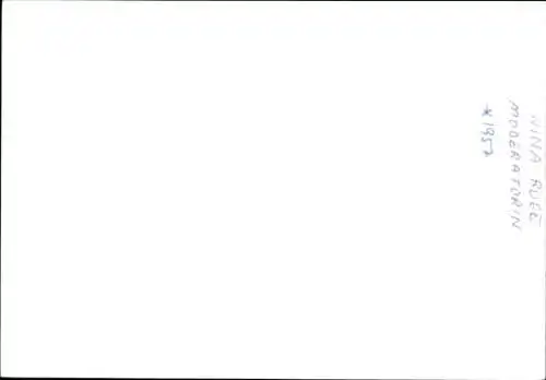 Ak Moderatorin Nina Ruge, Portrait, Autogramm