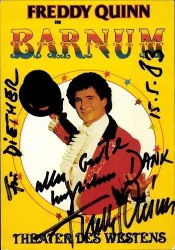 Ak Schauspieler und Sänger Freddy Quinn, Portrait, Autogramm