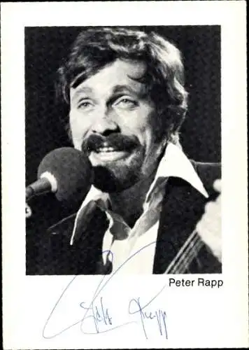 Ak Schauspieler und Sänger Peter Rapp, Portrait, Autogramm