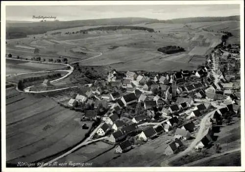 Ak Böttingen Münsingen in Württemberg, Fliegeraufnahme