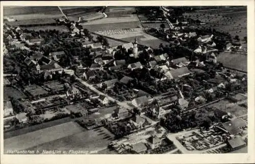 Ak Pfaffenhofen an der Roth Mittelschwaben, Fliegeraufnahme, Kirche