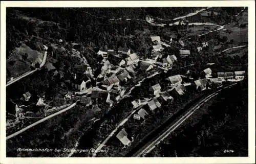 Ak Grimmelshofen Stühlingen im Schwarzwald Baden, Fliegeraufnahme