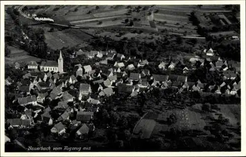 Ak Bauerbach Bretten in Baden, Fliegeraufnahme
