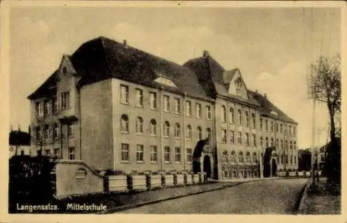 Ak Bad Langensalza in Thüringen, Mittelschule