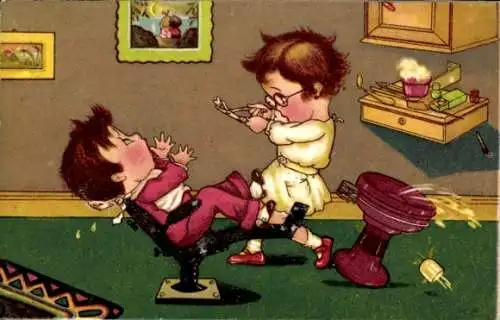 Ak Zahnarztpraxis, Zahnarzt hat einen Zahn entfernt