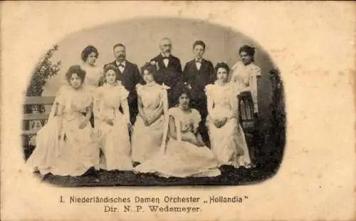 Ak I. Niederländisches Damenorchester Hollandia, Dir. N.P. Wedemeyer