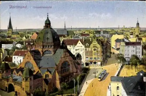 Judaika Ak Dortmund im Ruhrgebiet, Synagoge, Panorama