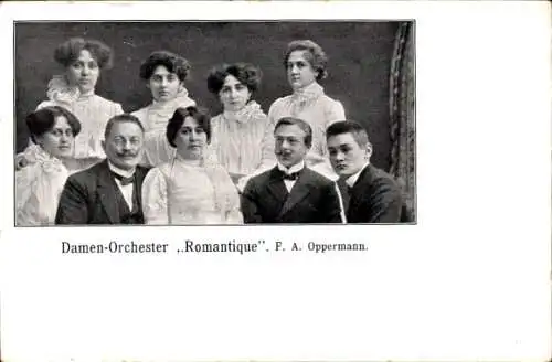 Ak Damen-Orchester Romantique, F. A. Oppermann