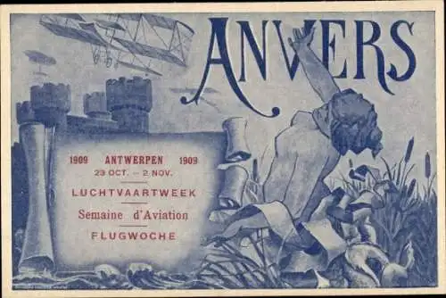 Ak Antwerpen Antwerpen Flandern, Luftfahrtwoche 1909