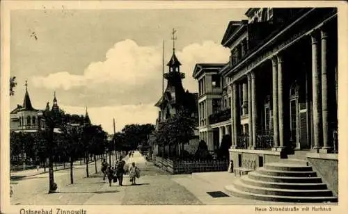 Ak Ostseebad Zinnowitz auf Usedom, Neue Strandstraße, Kurhaus