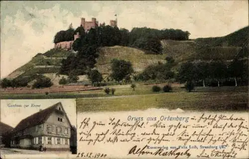 Ak Ortenberg BW, Gasthaus zur Krone, Burg