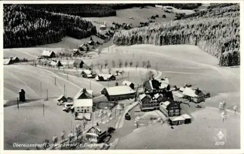 Ak Eisenbach im Schwarzwald, Fliegeraufnahme, Obereisenbach, Winter