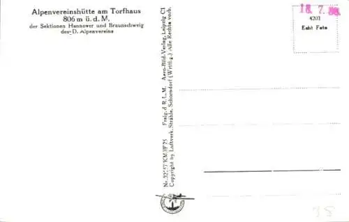 Ak Torfhaus Altenau Schulenberg Clausthal Zellerfeld im Oberharz, Fliegeraufnahme, Alpenvereinshütte