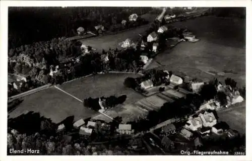 Ak Elend Oberharz am Brocken, Fliegeraufnahme