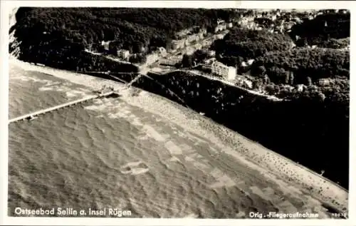 Ak Ostseebad Sellin auf Rügen, Fliegeraufnahme