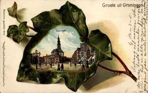 Efeublatt Litho Groningen Niederlande, Vischmarkt