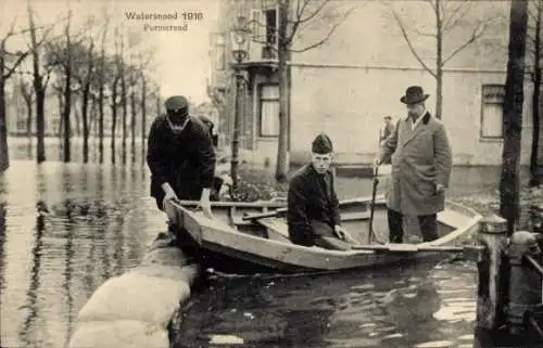 Ak Purmerend Nordholland Niederlande, Überschwemmung 1916, Purmerend