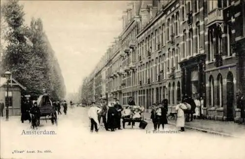 Ak Amsterdam Nordholland Niederlande, 1e Helmerstraat