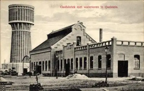 Ak IJsselstein Utrecht Niederlande, Gaswerk, Wasserturm