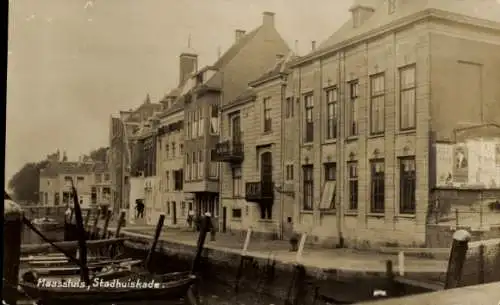 Ak Maassluis Südholland, Stadhuiskade