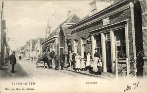 Ak Zevenhuizen Südholland, Dorpstraat