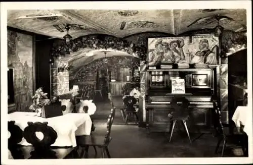 Ak Assmannshausen Rüdesheim am Rhein, Hotel Restaurant Nassauer Hof, Innenraum