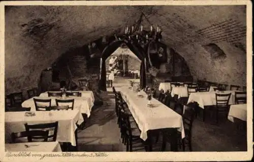 Ak Rüdesheim Rhein, Gasthof zum Felsenkeller, Weinschänke