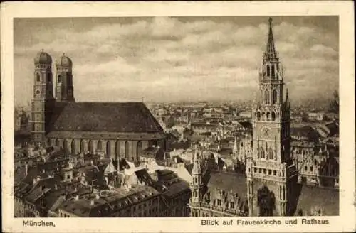 Ak München, Frauenkirche, Rathaus