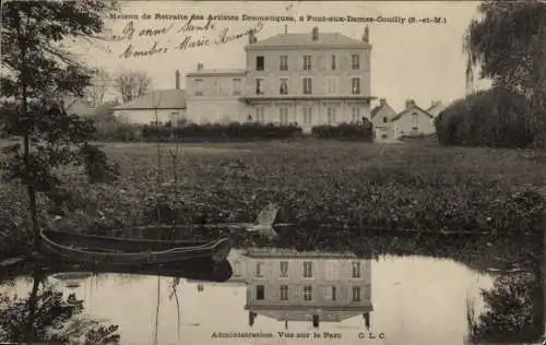 Ak Pont aux Dames Couilly Seine-et-Marne, Maison de Retraite des Artistes Dramatique, Administration