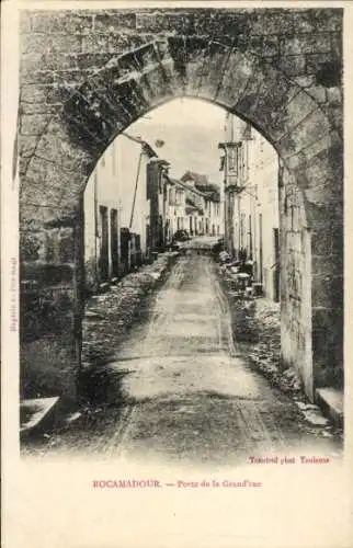 Ak Rocamadour Lot, Porte de la Grand'rue