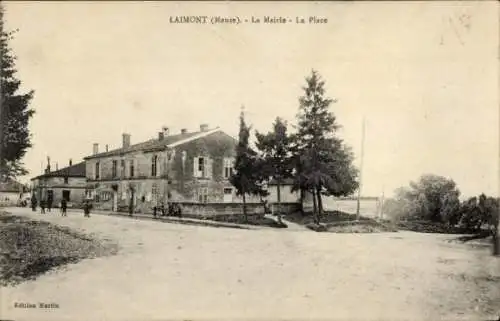 Ak Laimont Meuse, Mairie, Place