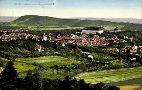 Ak Gotha in Thüringen, Panorama, Blick vom Berggarten