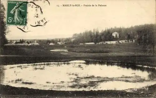 Ak Marly le Roi Yvelines, Prairie de la Pelouse