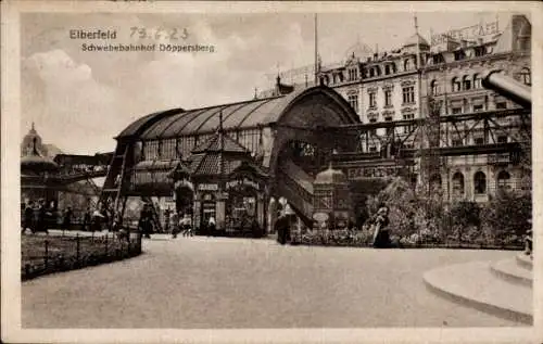 Ak Elberfeld Wuppertal, Schwebebahnhof Döppersberg