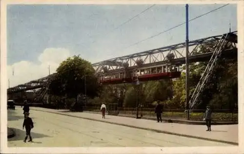 Ak Barmen Wuppertal, Schwebebahn, Neuer Weg