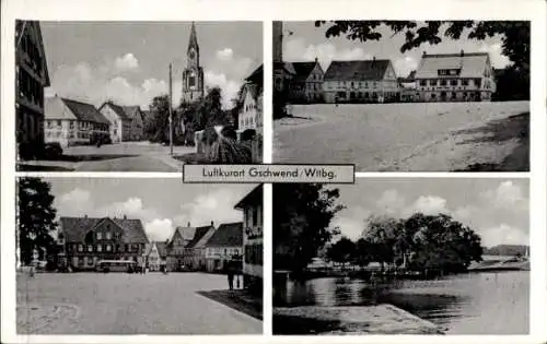 Ak Gschwend Ostalbkreis, Straße, Kirche
