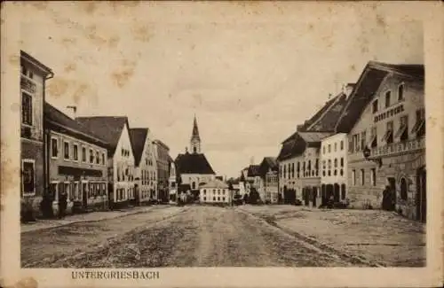Ak Jochenstein Gottsdorf Untergriesbach Niederbayern, Straße, Kirche