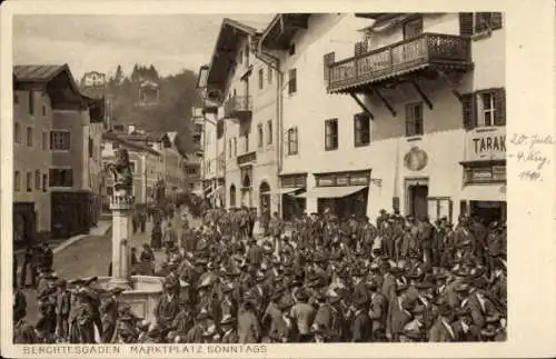 Ak Berchtesgaden in Oberbayern, Marktplatz