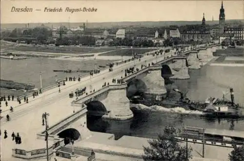 Ak Dresden Altstadt, Friedrich August-Brücke